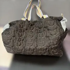 くま柄 キルティング マザーズバッグ