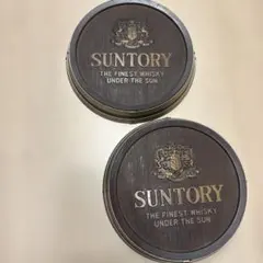 SUNTORY ウイスキー樽デザイン　樽型看板　2個　非売品　アンティークのサムネイル