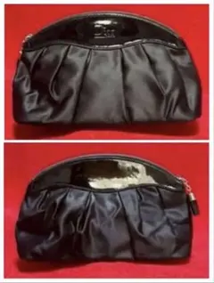 [Dior BEAUTÉ]ノベルティ エナメルxサテン/プリーツポーチ 未使用品