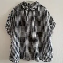 Veritecoeur バックボタンリネンブラウスのサムネイル