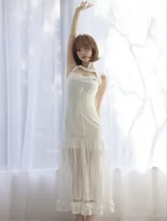 ワンピース andmary Amelia lace long dress white Amelia lace long dress - メルカリ