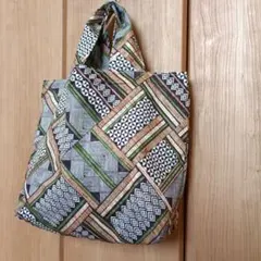 トートバッグ　和風　エスニック　ブラウン系