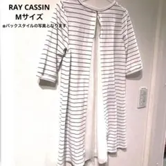 RAY CASSIN ストライプ 半袖 ミニワンピース チュニック チュール Mのサムネイル