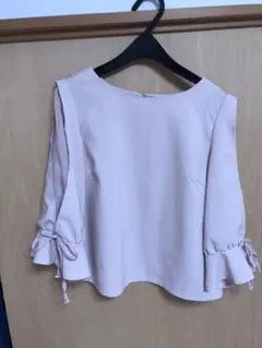 ブラウス トップス ピンクベージュ　bye bye