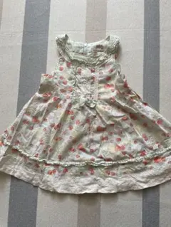 Souris いちご柄 ノースリーブワンピース 90