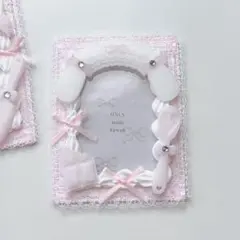 2 トレカケース　ホイップデコ　B8 硬化ケース　ケーキ　ピンク　メイド