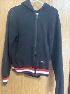 トミー ジップパーカー 黒