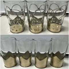 【売り尽くし！】モロッコミントティーグラス2柄7個セット