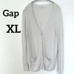 Gap リブ編みカーディガン XL オフホワイト　アイボリー