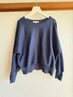 grove ネイビー 長袖ニット M