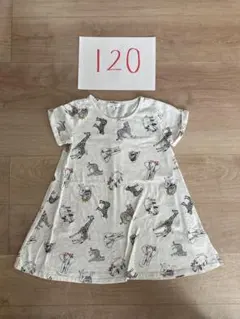 GLOBAL WORK どうぶつ柄チュニックワンピース L