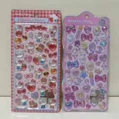 正規品 ボンボンドロップシール キティ 赤 第二弾 ちゅるきら 2枚セット