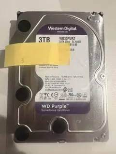 WD Purple 3TB HDD WD30PURZ ハードディスク