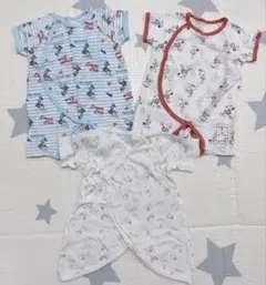 半袖 ロンパ コンビ肌着 50-70 ドナルド スヌーピー ビームス