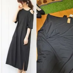 新品未使用♪タグ付き♪r.p.s♪片肩あきロングワンピ♪アシメ