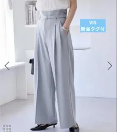 タグ付きVISサックス ワイドパンツ Mサイズ 接触冷感 ウォッシャブル