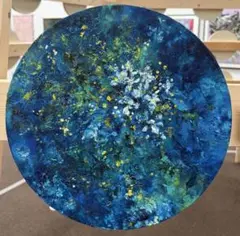 絵画 油絵 原画 抽象画 現代アート 円形