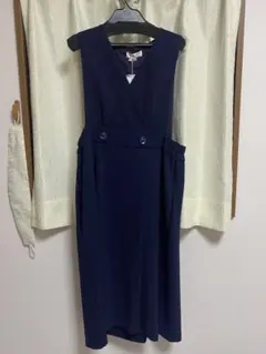 スイートマミー ジャンパースカート マタニティワンピース 紺　 オフィス　新品