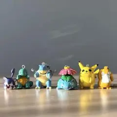 【当時物】ポケモン キーホルダー 6体セットポケモンホルダー　初期　希少