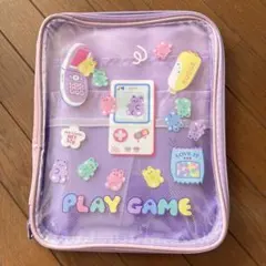 クリアマルチケース ポーチ ファイル A4サイズ パープル