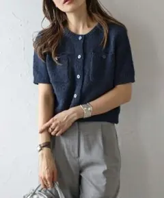 Bonjour Sagan ニット半袖カーディガンのサムネイル