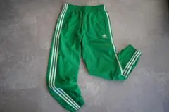 アディダスオリジナルス 緑色 3本ラインパンツ