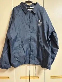 USA製90年代 裏起毛コーチジャケットXLナイロン 企業ロゴ