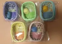 お文具といっしょ TAITO限定 フィギュア付きポーチ 全5種セット お文具さん