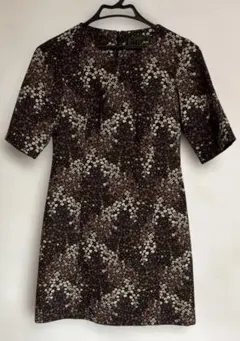 Zara Trafaluc フローラルプリントジャカードミニドレス