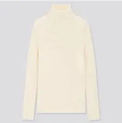 ユニクロ　UNIQLO エクストラファインメリノリブタートルネックセーター
