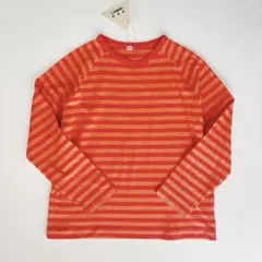 【新品未使用】MARKEY'Sボーダー長袖カットソー 140cm オレンジ