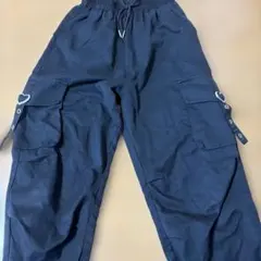 ハート型金具付き カーゴパンツ ブラック