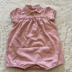 Ralph Lauren ポロシャツスタイルロンパース 6M ピンク色
