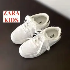 新品未使用品！ZARA KIDS＊レオパード柄アクセントスニーカーホワイトカラーのサムネイル