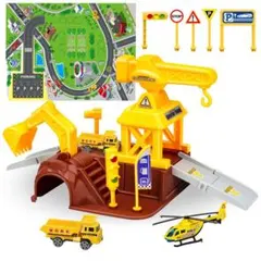 YongnKids 建設車両 大工さん ごっこ遊び 作業車セット ミニ建設車両