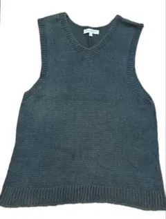 URBAN RESEARCH グリーンVネック ベスト Lサイズ