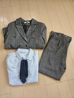 グレー ダブルブレスト スーツセット