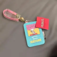 スヌーピー SNOOPY リール付きパスケース ミント