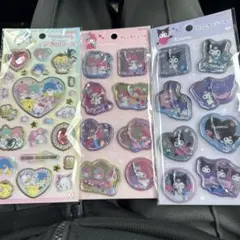 【正規品】サンリオ キラキラジュエル ウォーター3枚セット