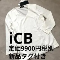 新品◇ICB 定価1.6万 洗える プレミアムジャージー チュニックブラウス 