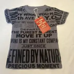 【新品】Official Team 灰色 文字印花 T恤 110