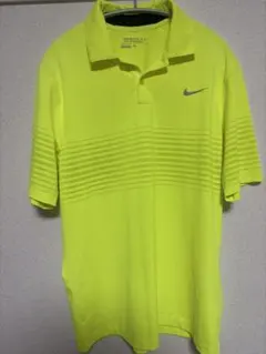 Nike DRI-FIT 蛍光イエローポロシャツ M
