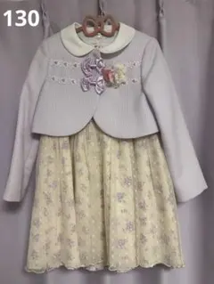 sa・ku・raフォーマルドレス 薄紫色 入学式 卒園式 女の子 リボン 130