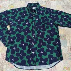 THE SHARKEY'S GALLERY 花柄　長袖シャツ L　シャーキーズ
