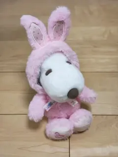 【USJ限定】スヌーピー ぬいぐるみ（ピンクうさぎ着ぐるみ）