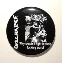 DISCHARGE デカバッジ 缶バッジ パンク ハードコア クラスト