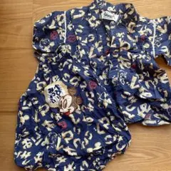 ミッキーマウス ベビー甚平 ネイビーブルー 80㎝　2点セット