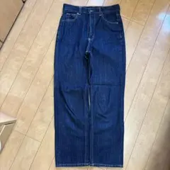 ジーユー ダークブルー ストレートデニム M