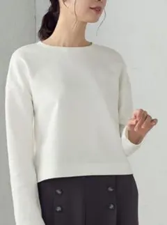 COMME CA ISM ホワイト 長袖 Tシャツ