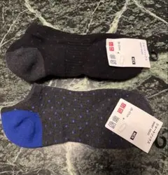 【新品未使用】UNIQLO ショートソックス ドット柄　25-27cm 2点